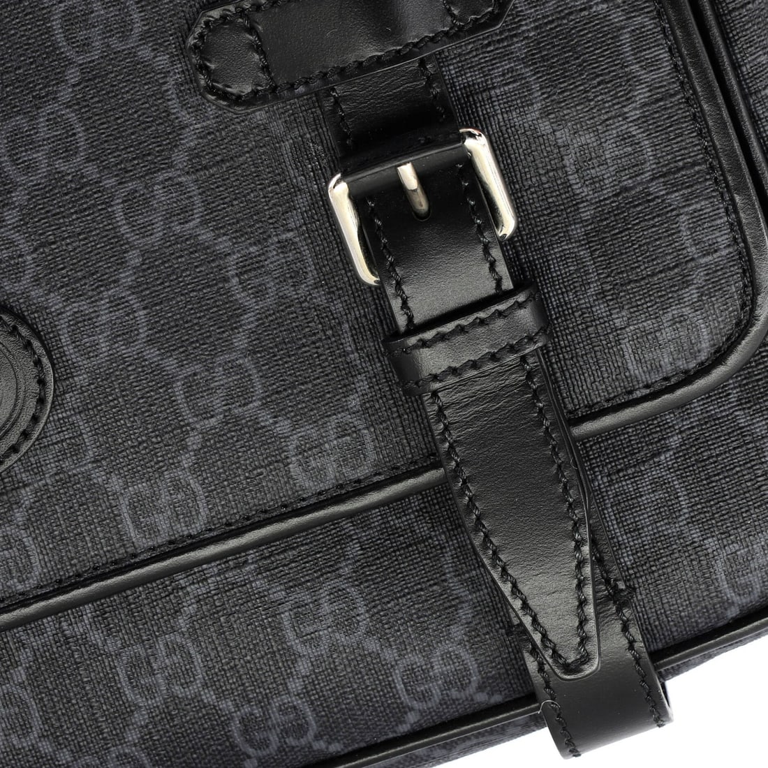 Patch Messenger Bag Coated Canvas Leather GG Medium Gucci Interlocking - 7