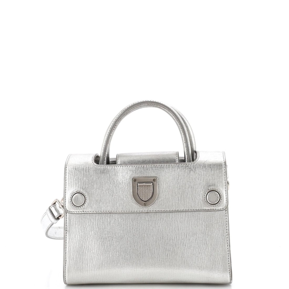 Mini leather bag diorever by Christian Dior: Mini leather bag diorever by Christian Dior The Diorever Mini Leather Bag by Christian Dior boasts sleek silver accents and premium leather construction, making it a stylish accessory for everyday