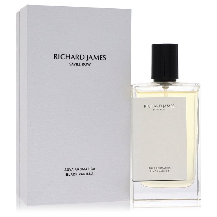 Aqua Aromatica Black Vanilla by Richard James Cologne Spray 3.5 oz: Aqua Aromatica Black Vanilla by Richard James Cologne Spray 3.5 oz Bergamot, cardamom and grapefruit form the opening notes of Aqua Aromatica Black Vanilla, blending earthy, spicy, sour, tart and