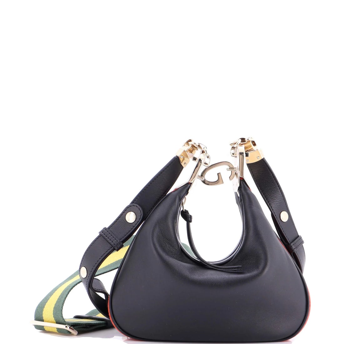 Leather Small Gucci Attache Bag Shoulder: Leather Small Gucci Attache Bag Shoulder Small Gucci Attache Bag in Black Leather. This cross body bag features a classic design with a small size, measuring 5" height, 9" width, and 2" depth, paired 