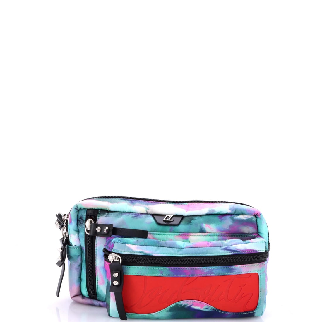 Christian Louboutin Loubideal Sneaker Sole Belt Bag Nylon: Christian Louboutin Loubideal Sneaker Sole Belt Bag Nylon The Christian Louboutin Loubideal Sneaker Sole Belt Bag Nylon boasts a unique multicolor design, featuring a striking blue and purple hue