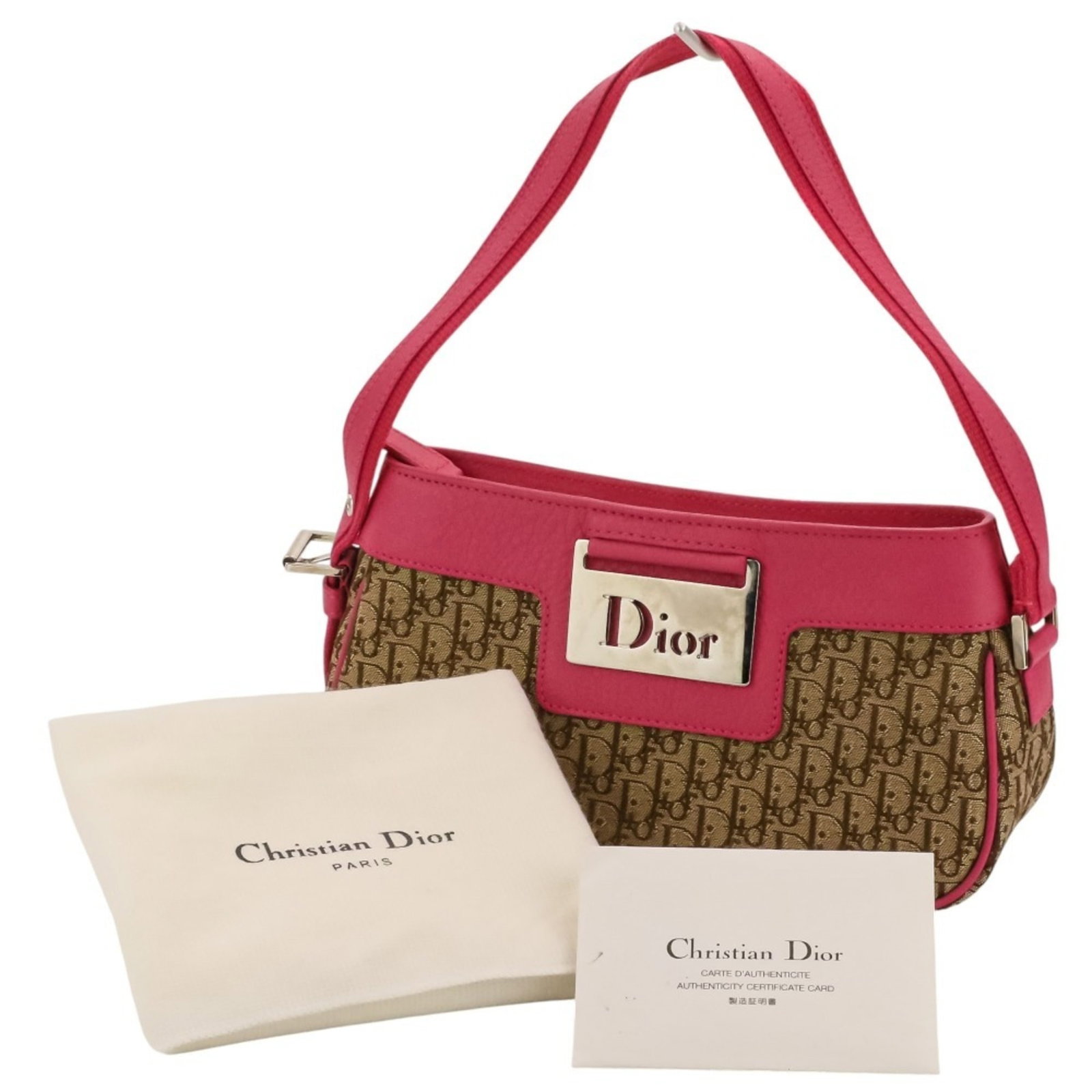 Handbag Canvas Leather Dior - 14
