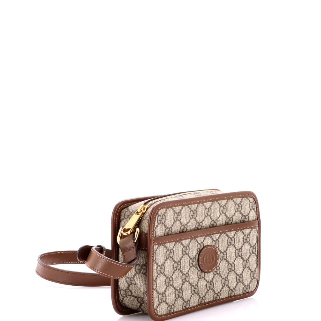 Gucci Interlocking G Patch Camera Mini Canvas Coated Bag GG - 2