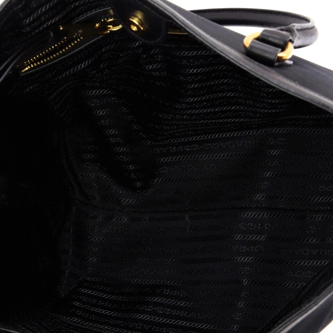 Canvas tote open small Prada logo - 5