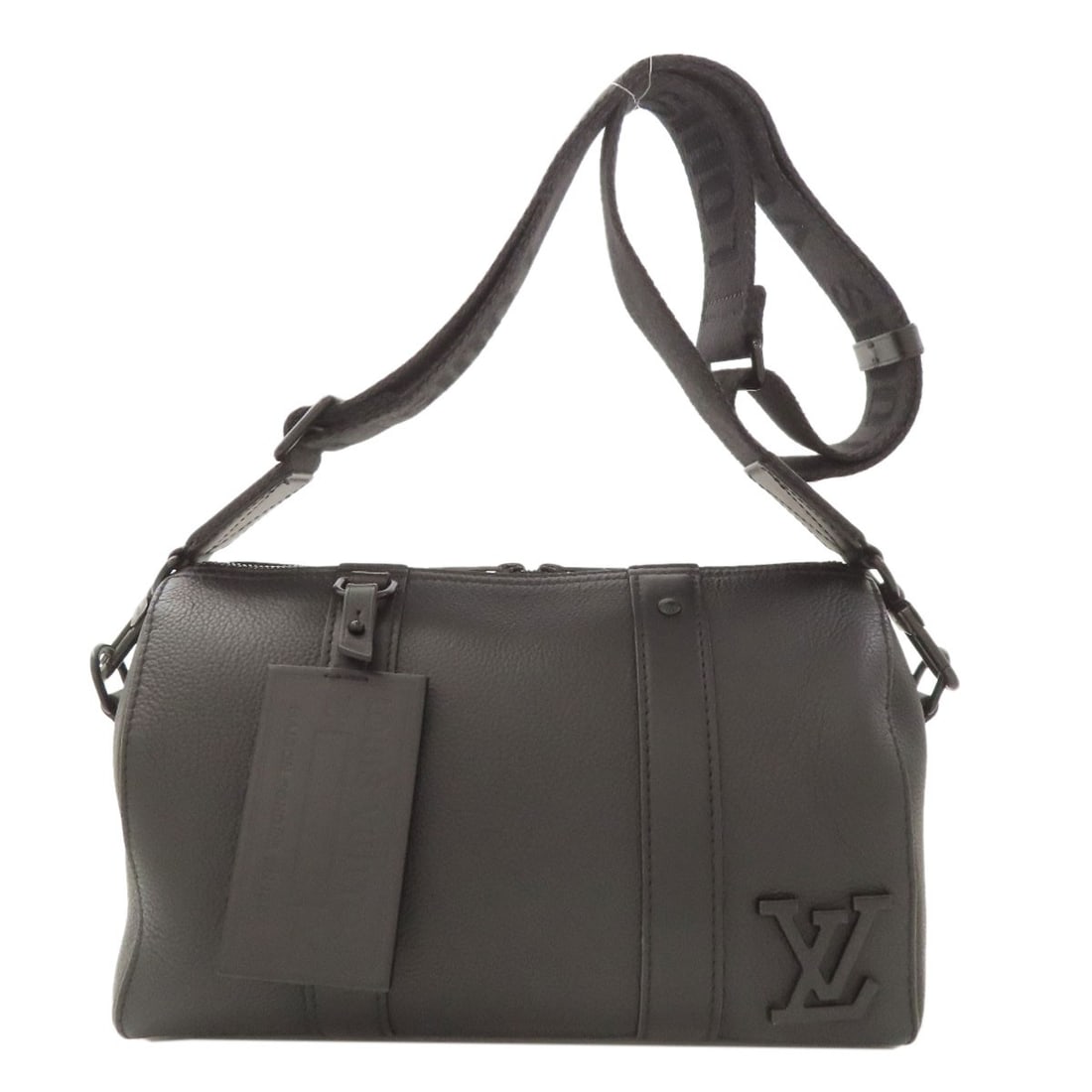 Louis Vuitton M59255 City Keepall Aerogram Shoulder Bag Calf: Louis Vuitton M59255 City Keepall Aerogram Shoulder Bag Calf Black Calf Louis Vuitton City Keepall Aerogram Shoulder Bag with signature. This iconic shoulder bag features the classic design of the