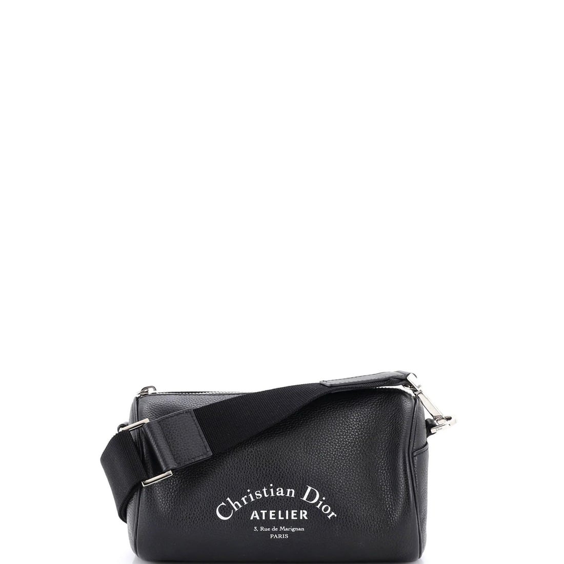 Christian Dior Roller Messenger Bag Leather: Christian Dior Roller Messenger Bag Leather Black leather cross body bag from Christian Dior's Roller Messenger Bag style, featuring an extra strap for added convenience. Measuring 4.5" high x 8"