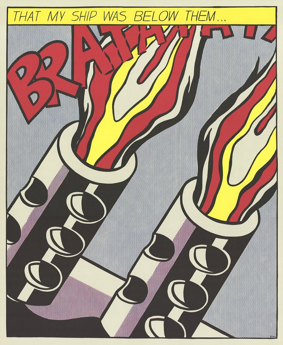 ROY LICHTENSTEIN That My Ship Was Below Them (Panel 3) 25" x 20" Poster 1997 Pop (1 of 5)