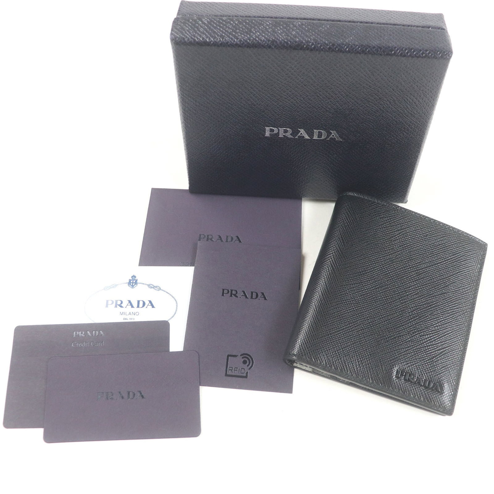 Saffiano Triangle Prada Card Case - 2