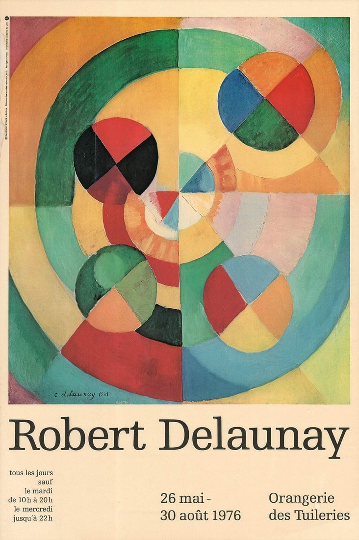 ROBERT DELAUNAY Orangerie des Tuileries 23.5" x 15.75" Poster 1976 Expressionism (1 of 4)