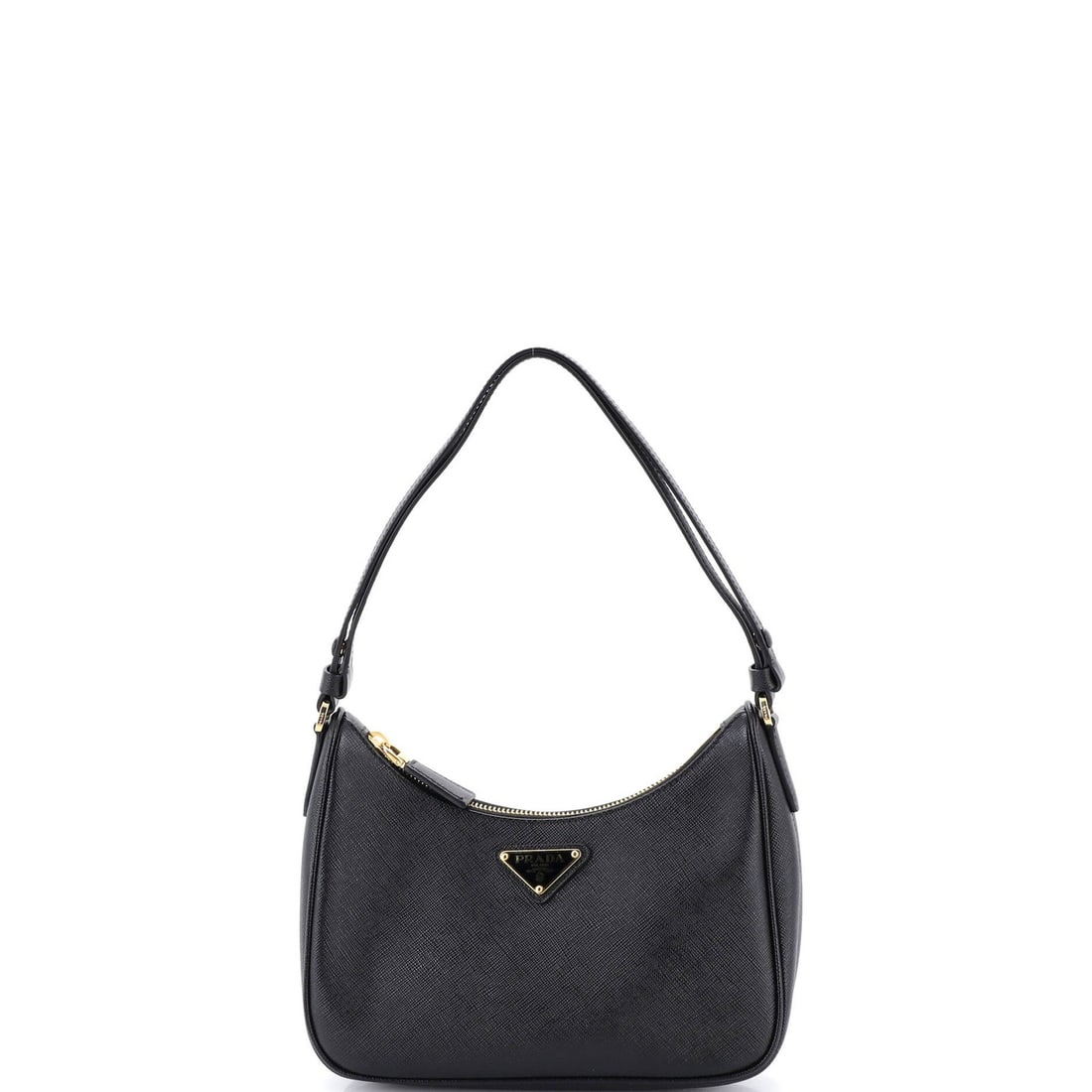 Prada Adjustable Handle Zip Hobo Saffiano Leather Mini: Prada Adjustable Handle Zip Hobo Saffiano Leather Mini Prada's Adjustable Handle Zip Hobo Saffiano Leather Mini offers versatility and practicality in its compact design, featuring an adjustable