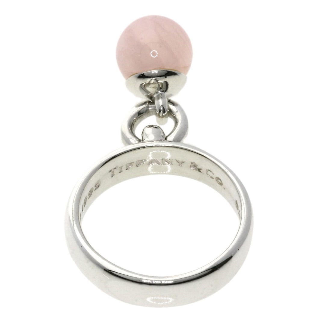 Tiffany Co Ball Rose Silver Quartz Dunkle Ring - 4