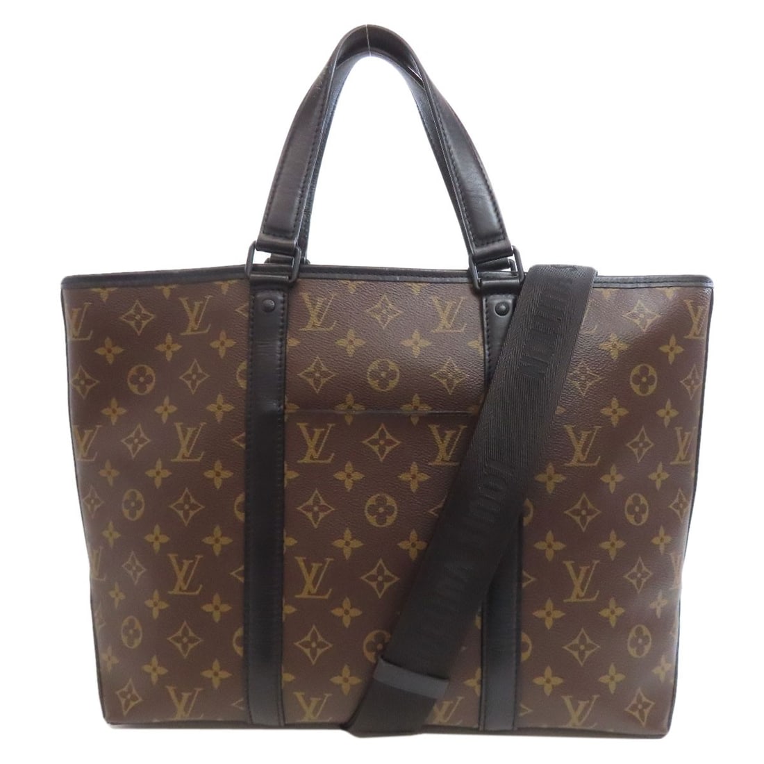 Macassar Weekend Tote Bag Vuitton M45734 Louis Monogram Canvas: Macassar Weekend Tote Bag Vuitton M45734 Louis Monogram Canvas Brown Monogram Canvas Tote Bag from LOUIS VUITTON. Made with high-quality monogram canvas, this iconic tote bag features the signature