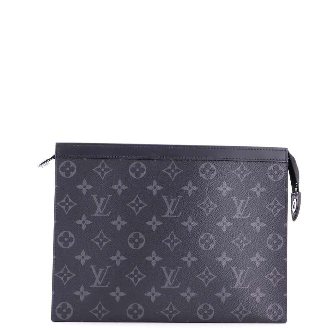 Canvas Monogram Pochette MM Voyage Louis Vuitton: Canvas Monogram Pochette MM Voyage Louis Vuitton Canvas Monogram Pochette MM Voyage Louis Vuitton in Black, featuring the iconic monogram Eclipse pattern and coated canvas exterior. This stylish clutc