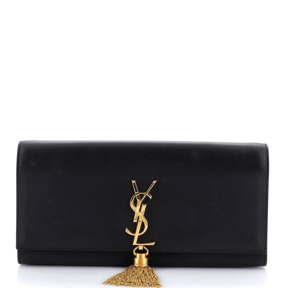 Laurent Saint Classic Monogram Tassel Clutch Leather Long (1 of 8)