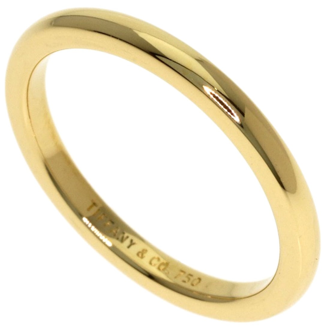Yellow Gold Tiffany&Co K18 Wedding Band Ring: Yellow Gold Tiffany&Co K18 Wedding Band Ring 18K Yellow Gold Tiffany&Co K18 Wedding Band Ring in a classic style, crafted from high-quality gold metal. This timeless piece boasts a beautiful exterior 