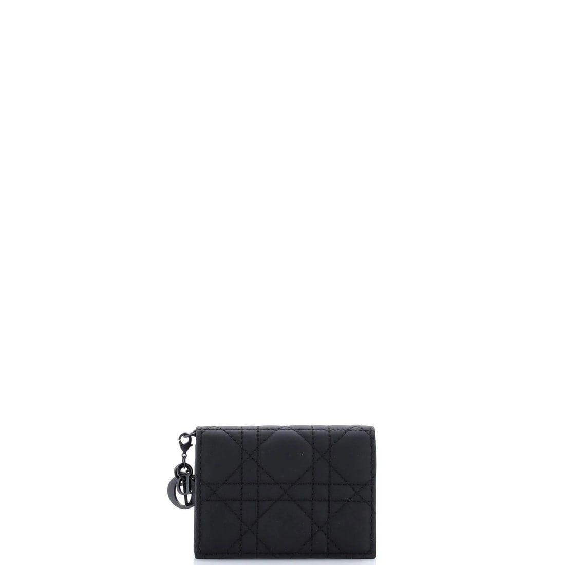 Ultra Matte Card Lady Cannage Dior Flap Quilt Calfskin Christian: Ultra Matte Card Lady Cannage Dior Flap Quilt Calfskin Christian Ultra Matte Lady Dior Flap Card Case in Black Calfskin features an Ultra Matte finish, Cannage quilt design, and silver hardware. This 