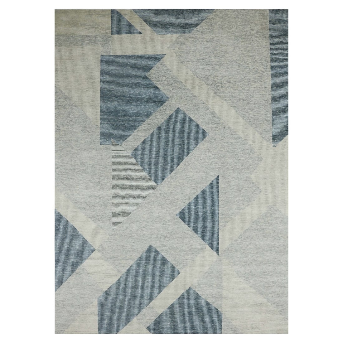 10'2"x14'2" Blue Wool Hand Knotted Geometric Art Deco Collection Rug (1 of 12)