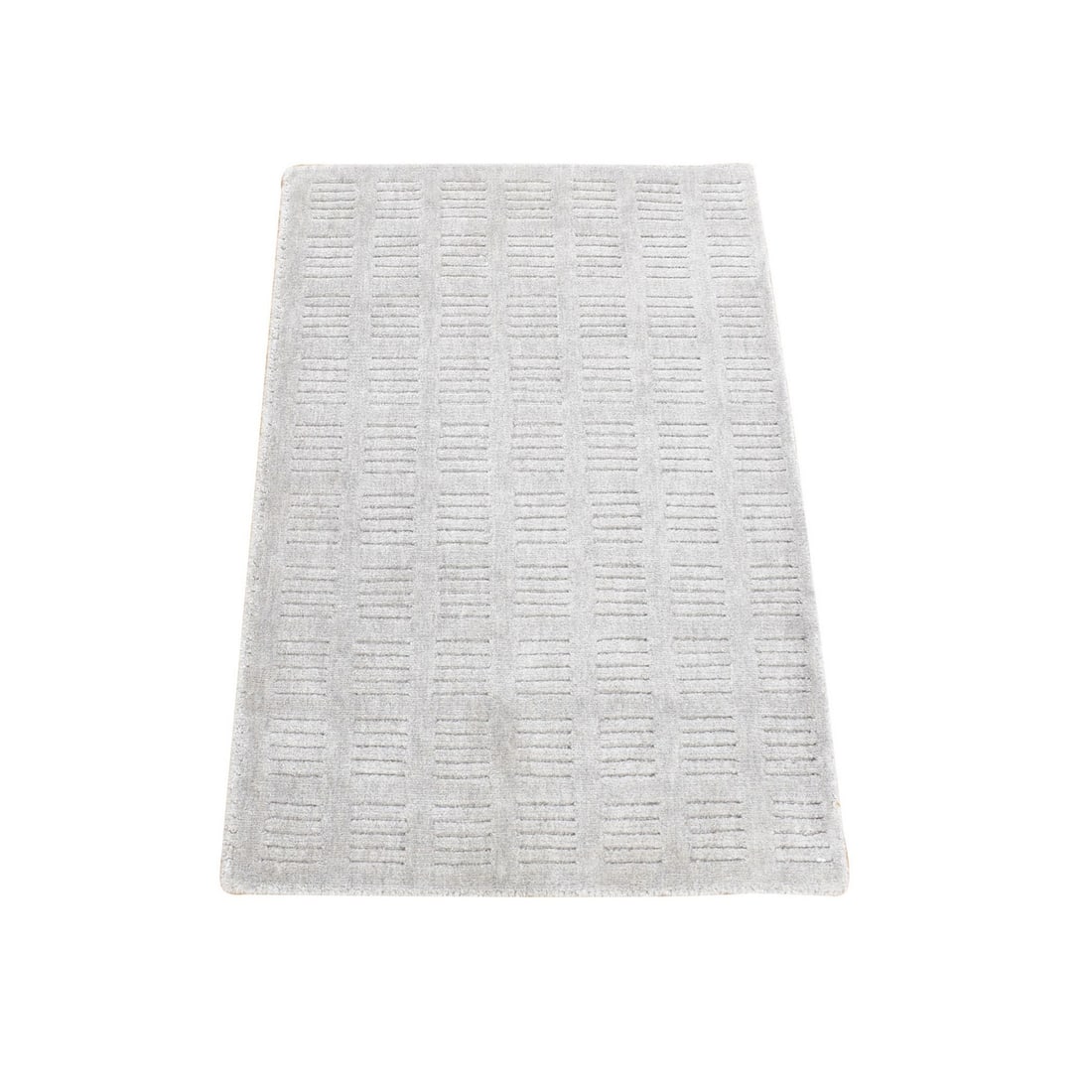 Pure Dove Wool Mat Hand Loomed Modern Design 2'x3'1" Gray Oriental (1 of 6)