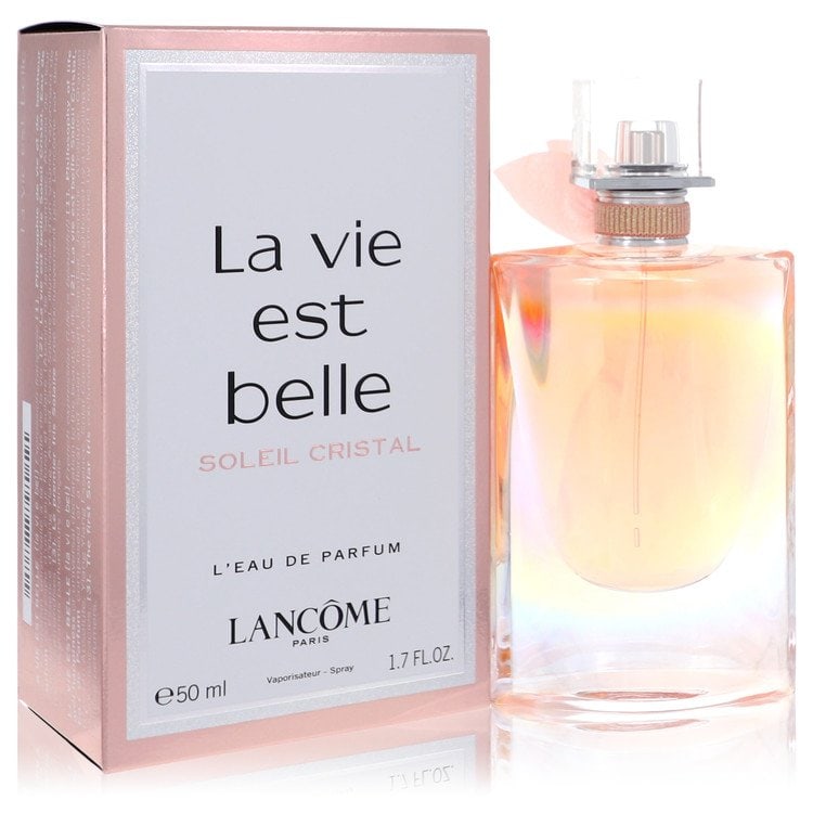 La Vie Est Belle Soleil Cristal by Lancome Eau De Parfum Spray 1.7 oz: La Vie Est Belle Soleil Cristal by Lancome Eau De Parfum Spray 1.7 oz La Vie Est Belle Soleil Cristal by Lancome Eau De Parfum Spray is a tropical fragrance inspired by warm breezes. This exotic scent