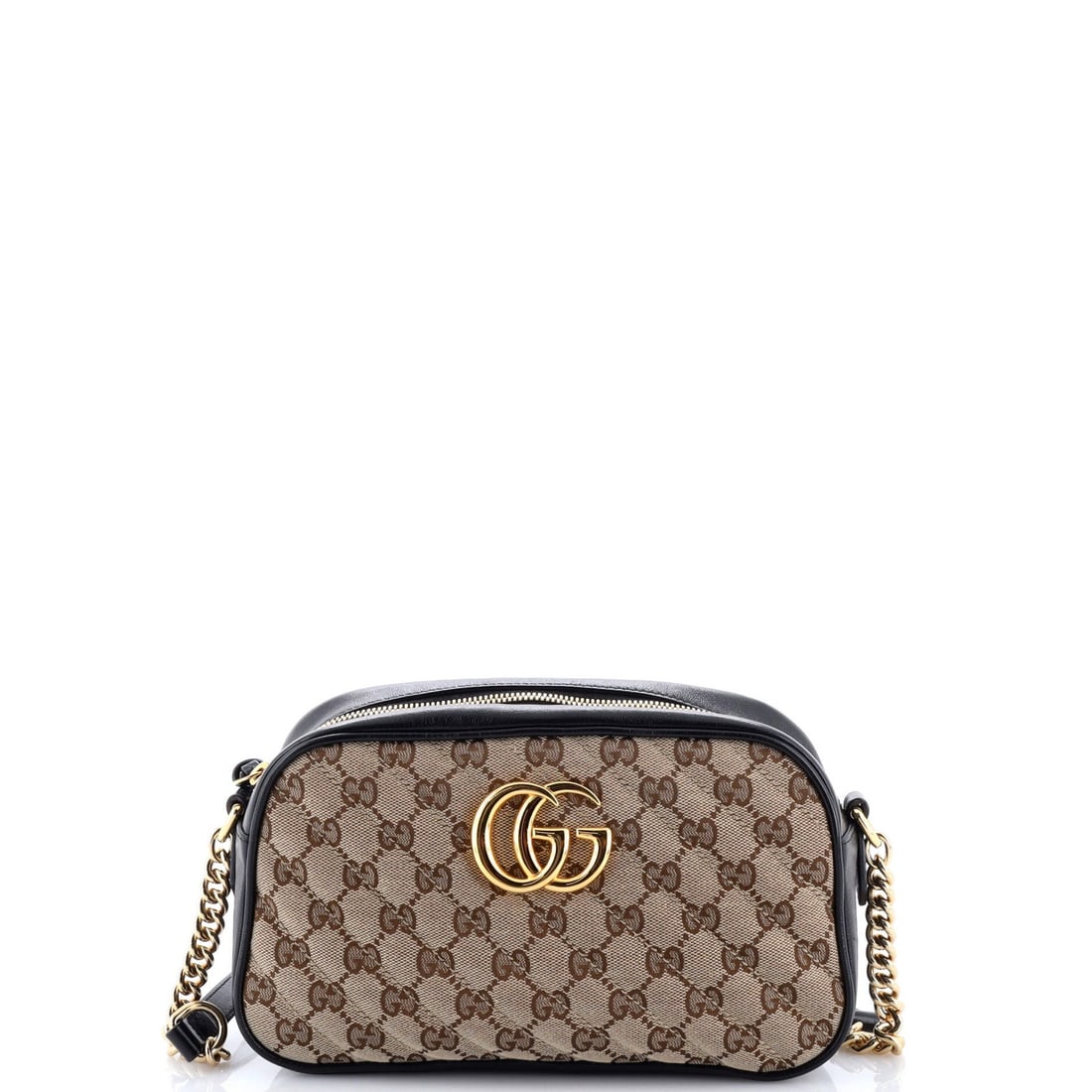 Gucci GG Marmont small quilted canvas bag leather diagonal shoulder with: Gucci GG Marmont small quilted canvas bag leather diagonal shoulder with Small Gucci GG Marmont shoulder bag with quilted canvas and leather diagonal strap, featuring a classic cross body design.