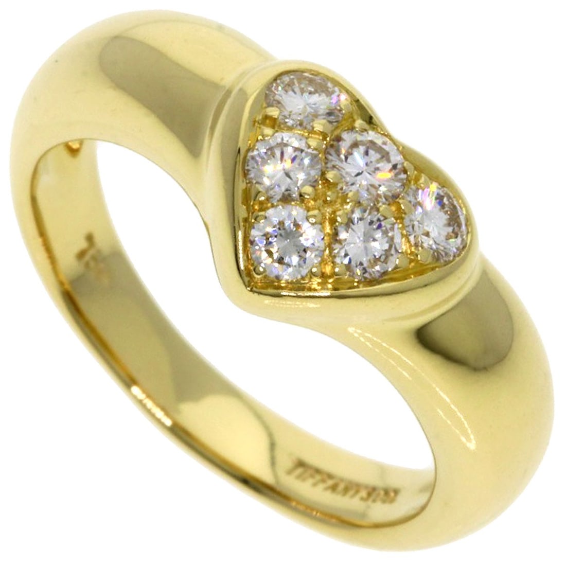 K18 Yellow Gold Tiffany&Co. Friendship Diamond Ring: K18 Yellow Gold Tiffany&Co. Friendship Diamond Ring K18 Yellow Gold Tiffany&Co. Friendship Diamond Ring features a stunning gold setting with a diamond main stone, showcasing the brand's signature