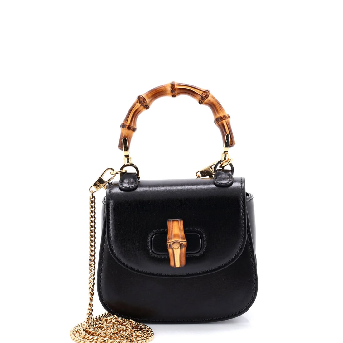 Super leather mini bag bamboo gucci top handle 1947 (1 of 5)