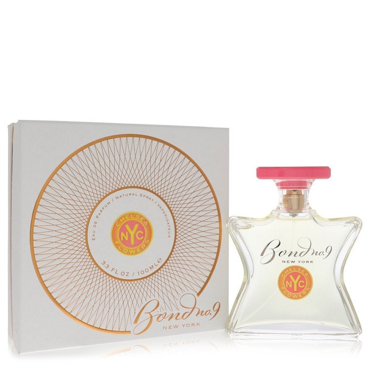 Chelsea Flowers by Bond No. 9 Eau De Parfum Spray 3.3 oz: Chelsea Flowers by Bond No. 9 Eau De Parfum Spray 3.3 oz Chelsea Flowers by Bond No. 9 Eau De Parfum Spray is a floral scent featuring notes of French Tulip, White Peony, and Mimosa, blended with