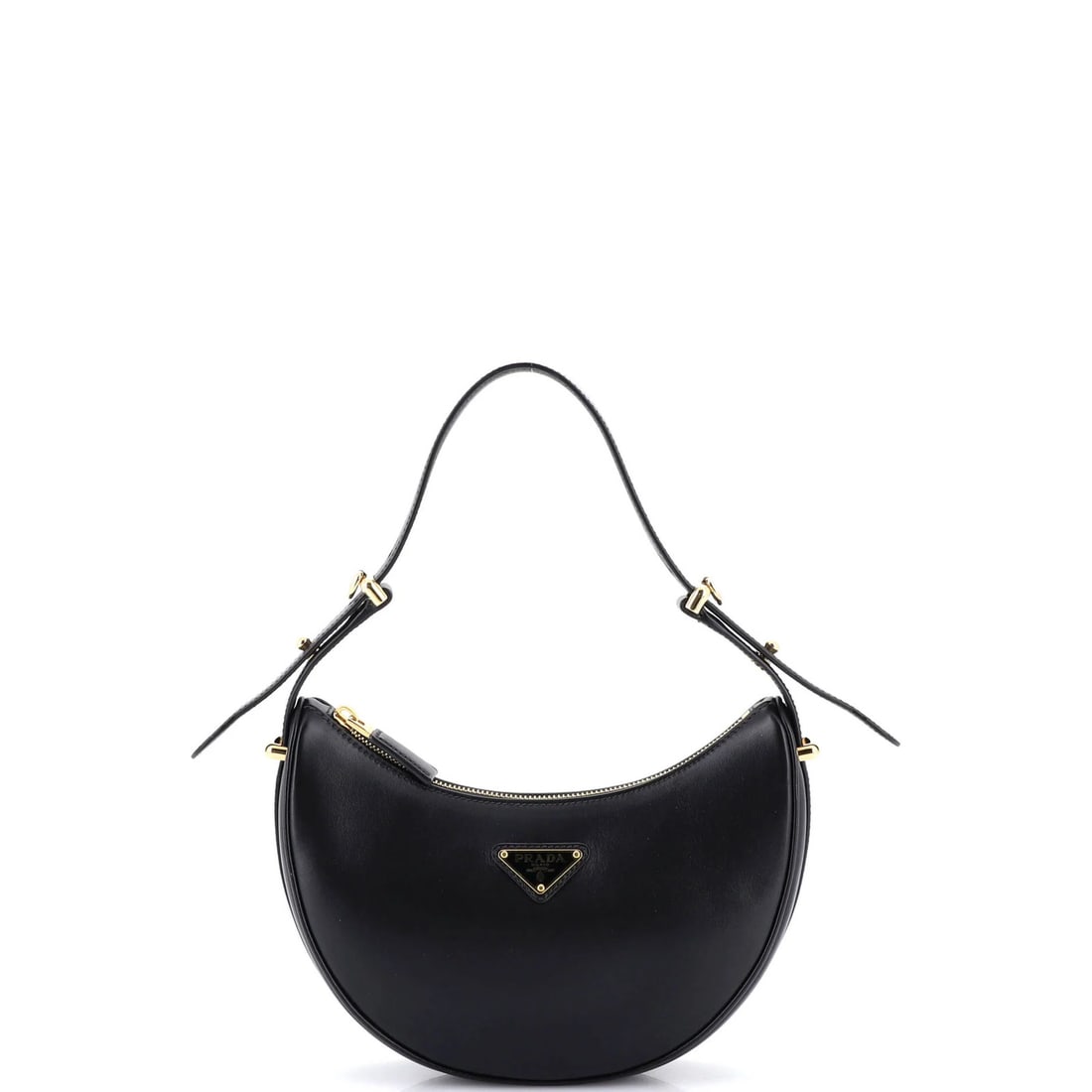 Small Leather Hobo Half Moon Arque Prada (1 of 7)
