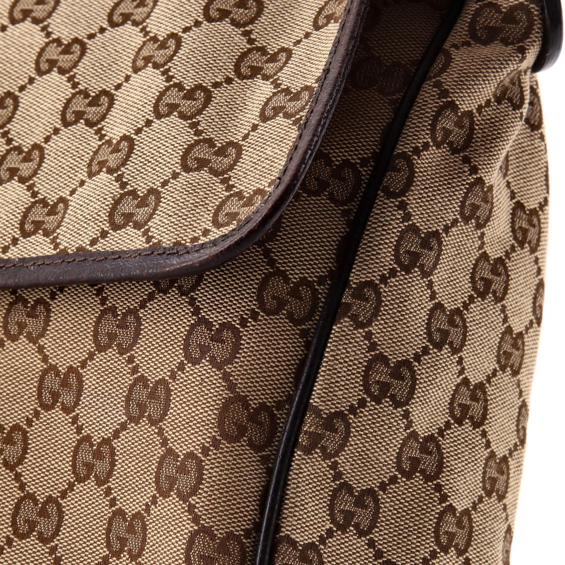 Gucci medium canvas messenger web strap flap - 7