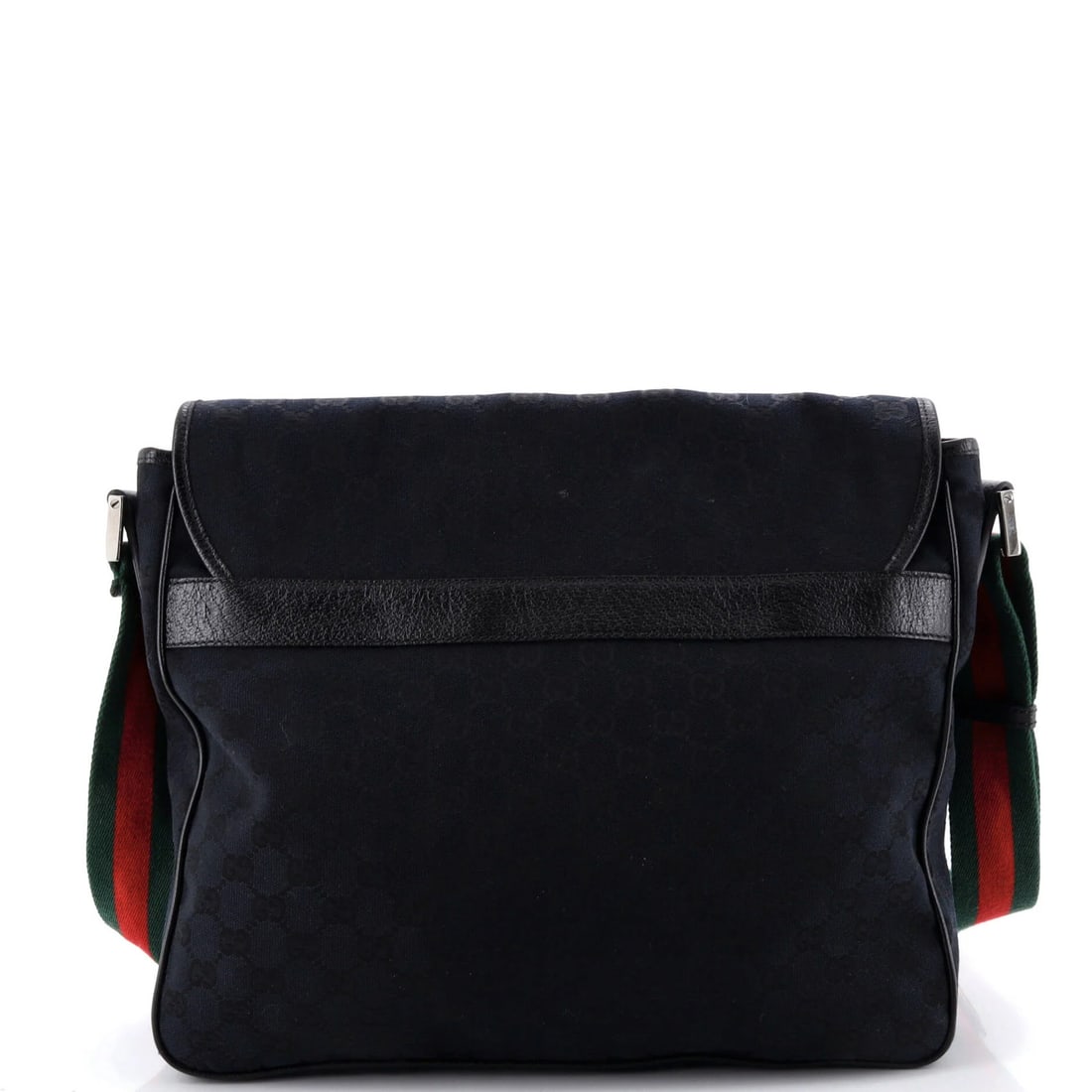 Gucci medium canvas messenger web strap flap - 3