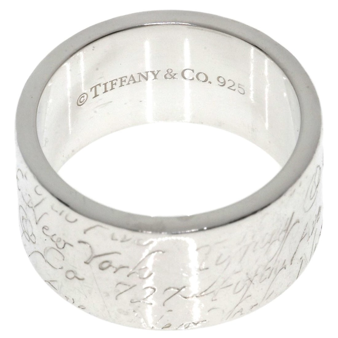Silver Wide Ring Notes by Tiffany Co - 4