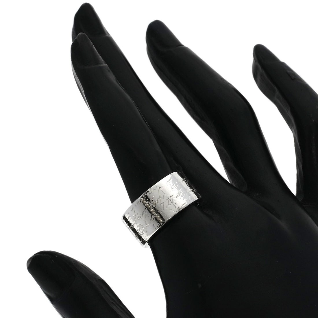 Silver Wide Ring Notes by Tiffany Co - 5