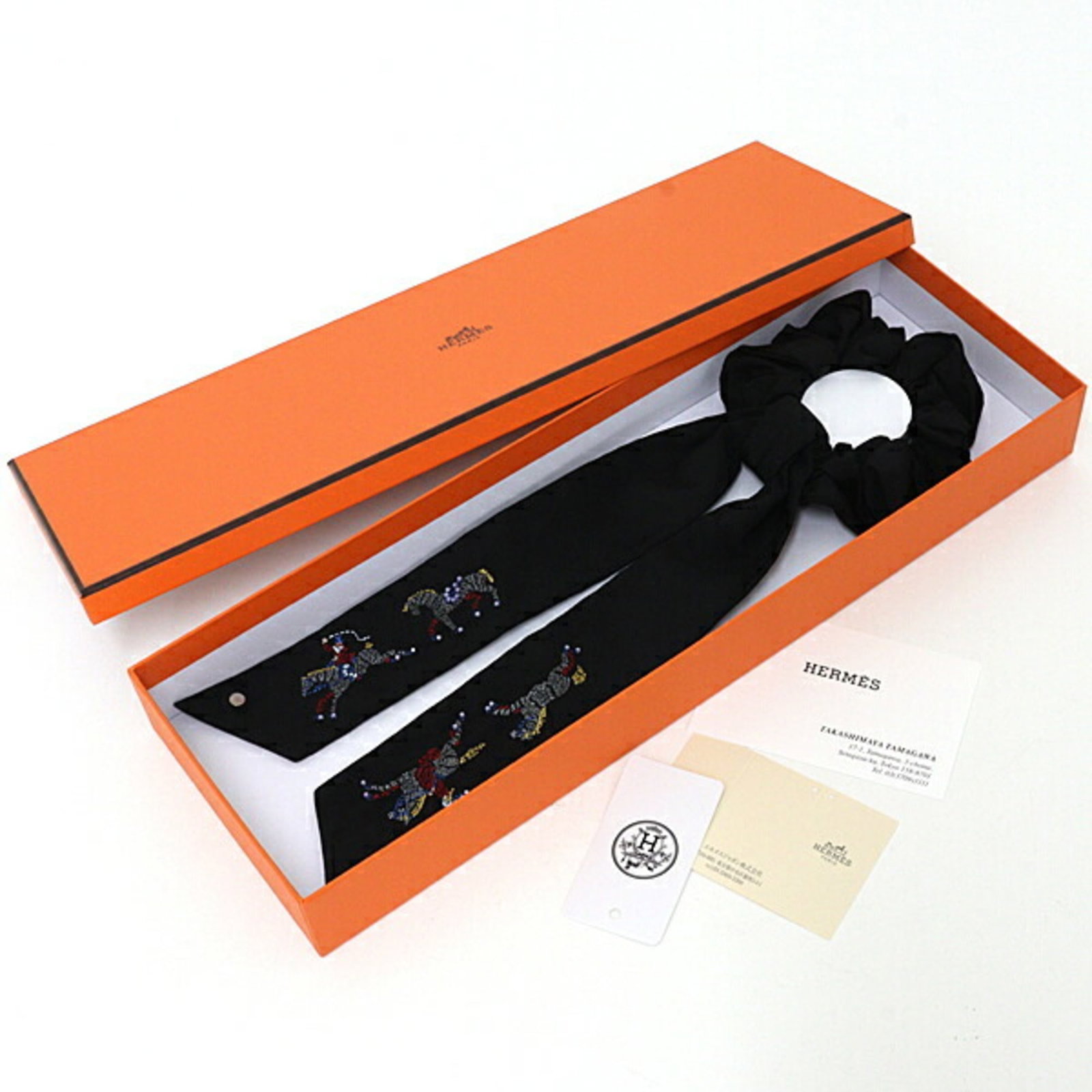 Hermes Silk Cotton Scrunchie - 2