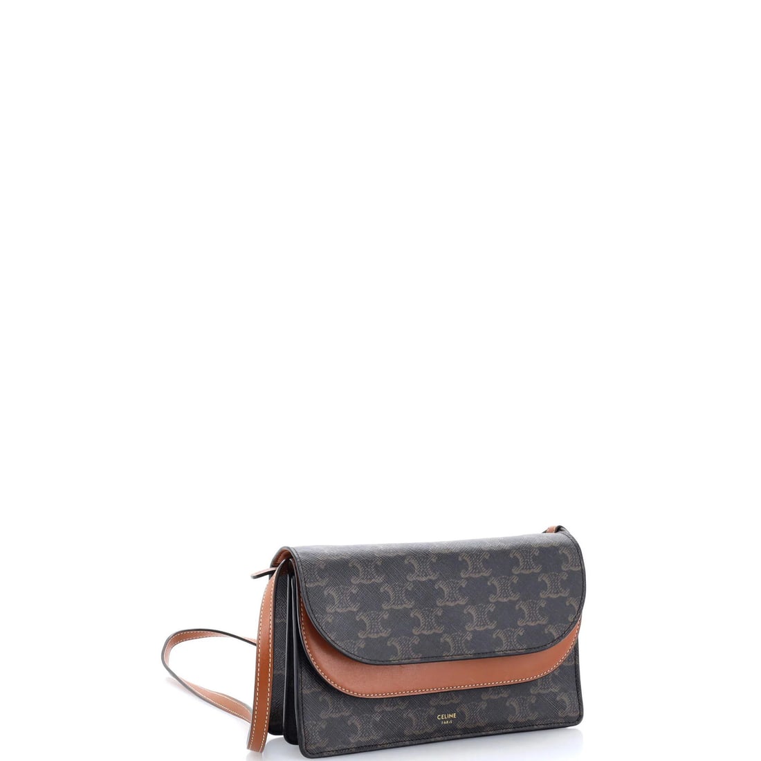 Celine Wallet on Strap Triomphe Coated Canvas - 2