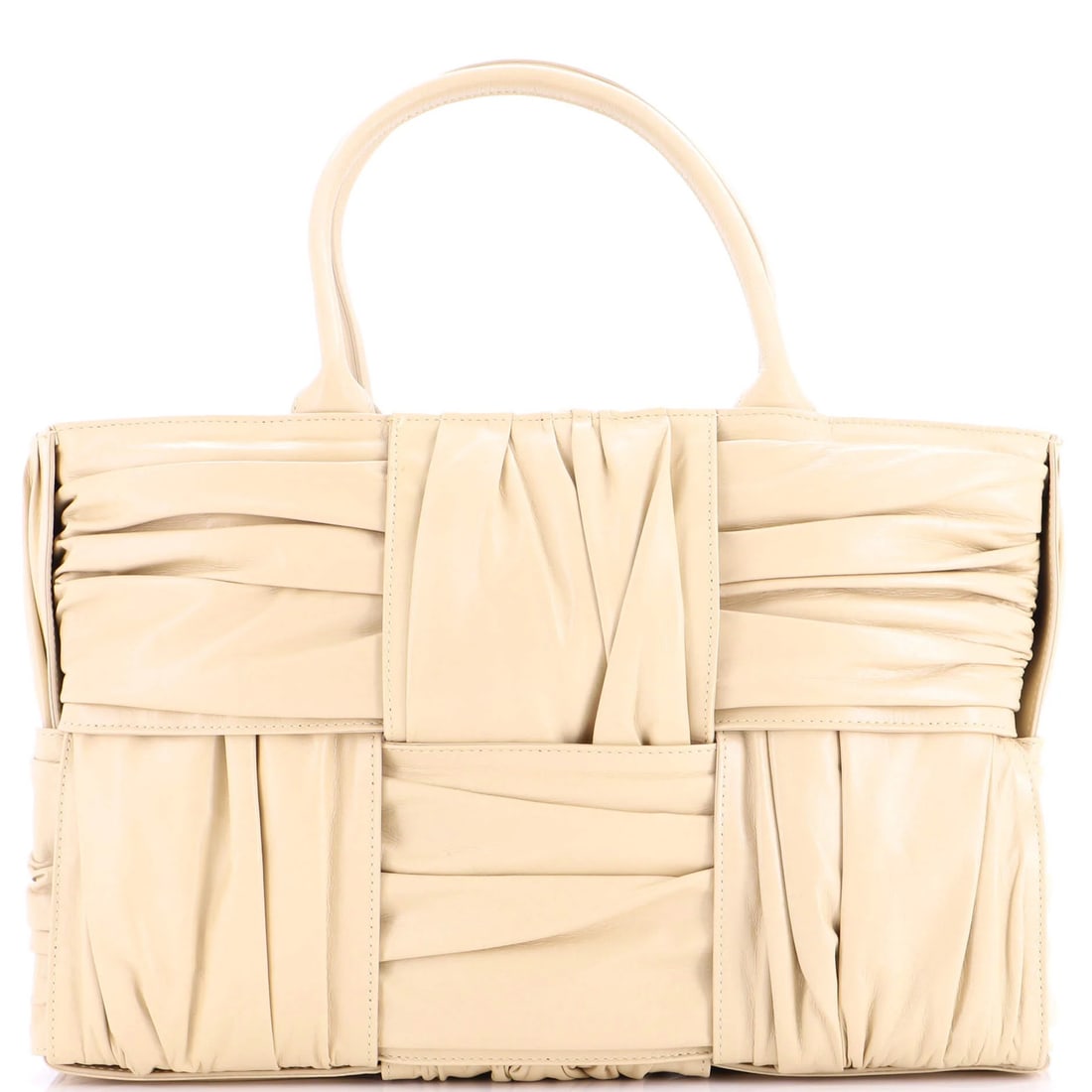Veneta Arco Tote Leather Plisse Maxi Intrecciato Bottega (1 of 6)