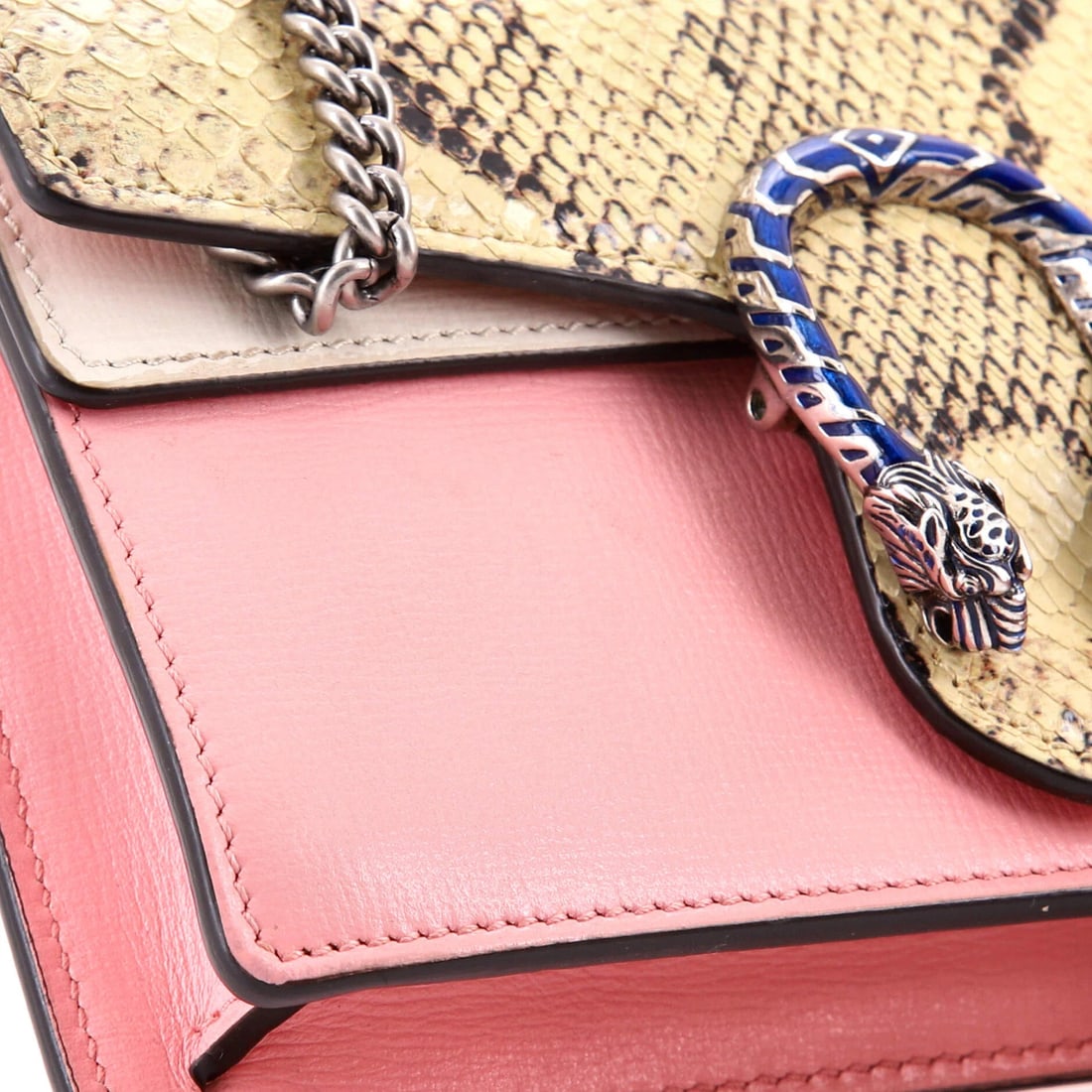 Gucci super mini python leather bag - 6
