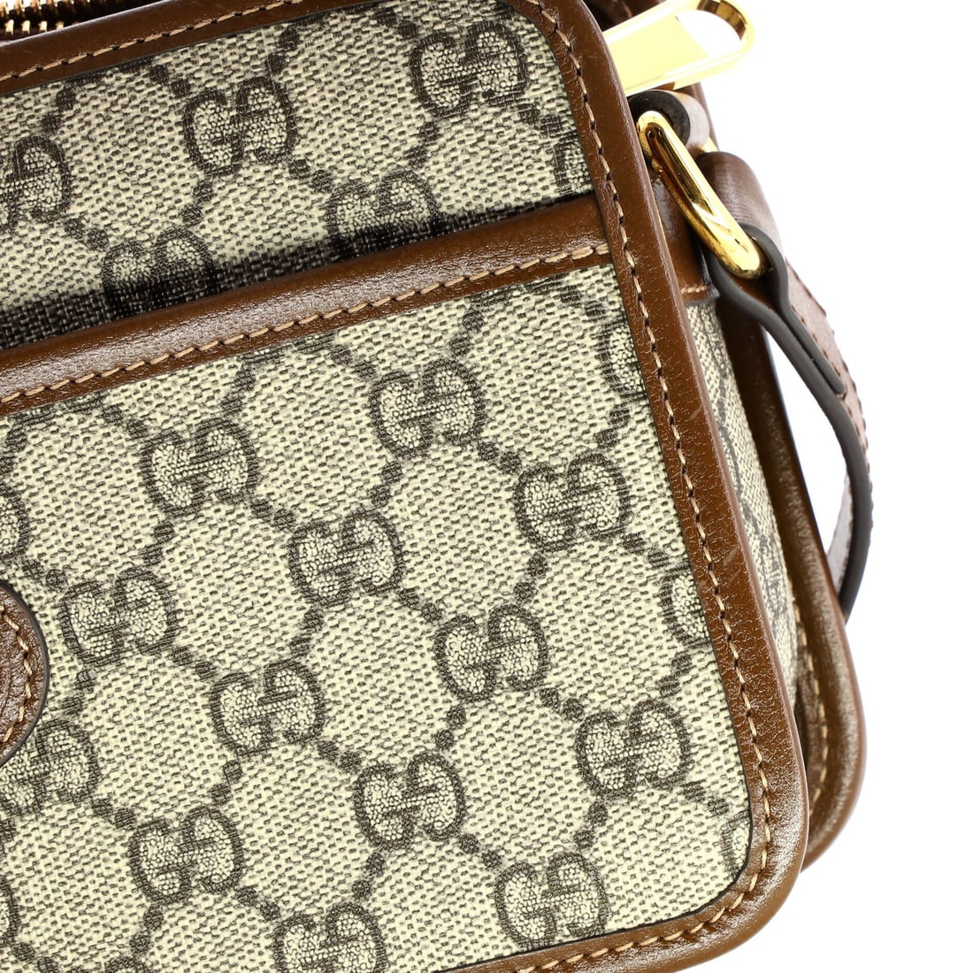 Gucci Interlocking G Patch Camera Mini Canvas Coated Bag GG - 7