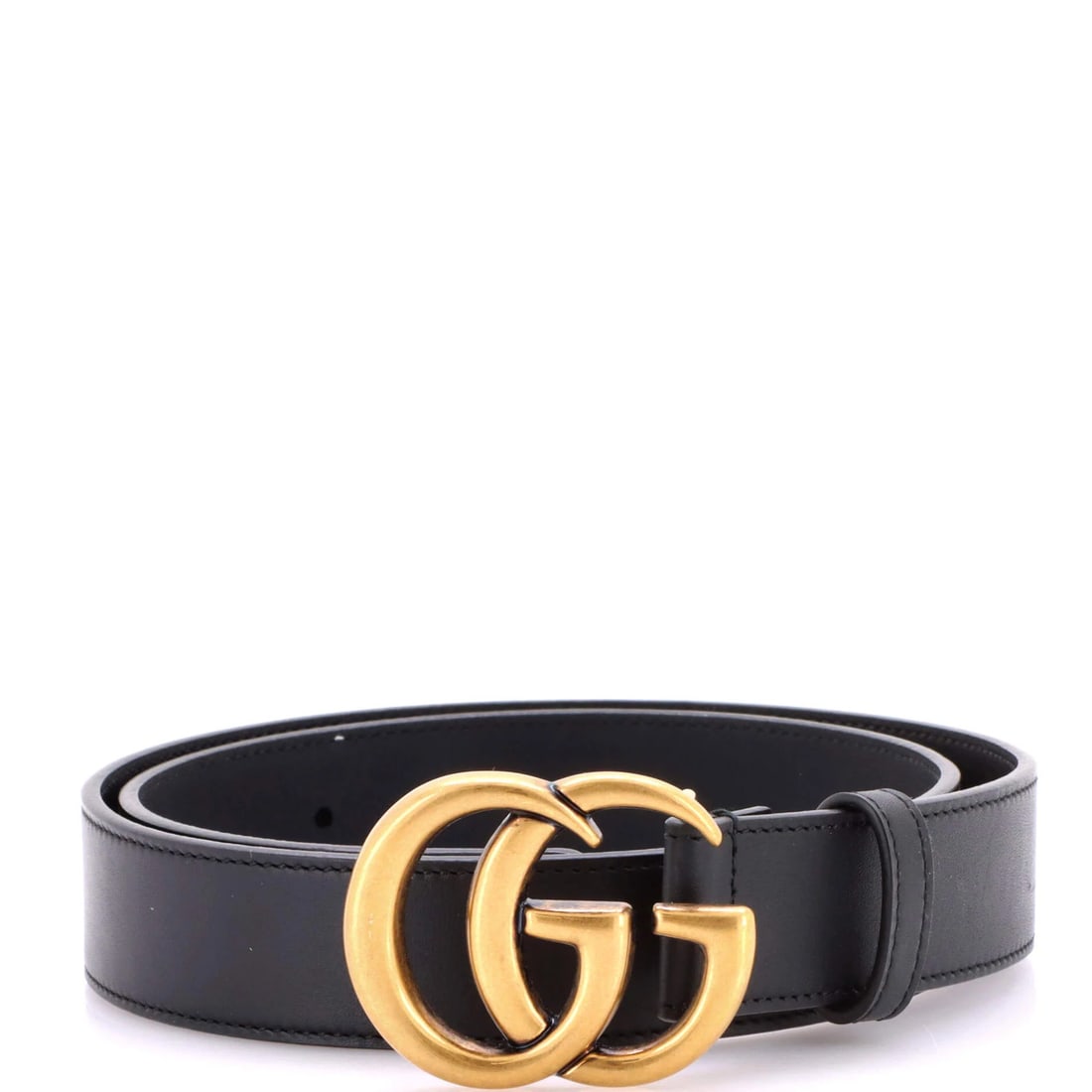 Gucci GG Marmont Leather Belt Medium: Gucci GG Marmont Leather Belt Medium Gucci GG Marmont Leather Belt Medium in black, featuring a classic medium size and timeless design. The belt's high-quality leather exterior boasts a sleek, aged