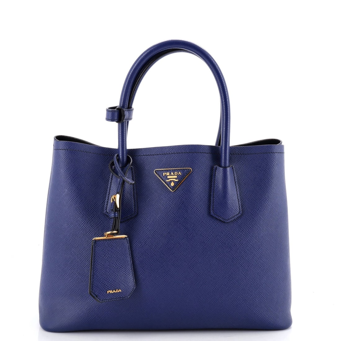 Saffiano leather medium double tote by Prada