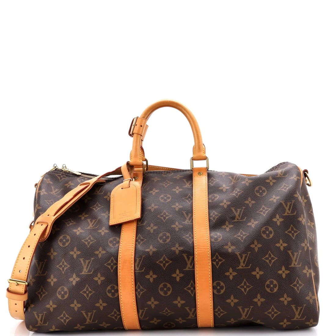 Louis Vuitton Keepall Bandouliere Bag Monogram Canvas 45: Louis Vuitton Keepall Bandouliere Bag Monogram Canvas 45 The Louis Vuitton Keepall Bandouliere Bag Monogram Canvas 45 is a classic brown canvas duffle bag with gold hardware, featuring the iconic mono