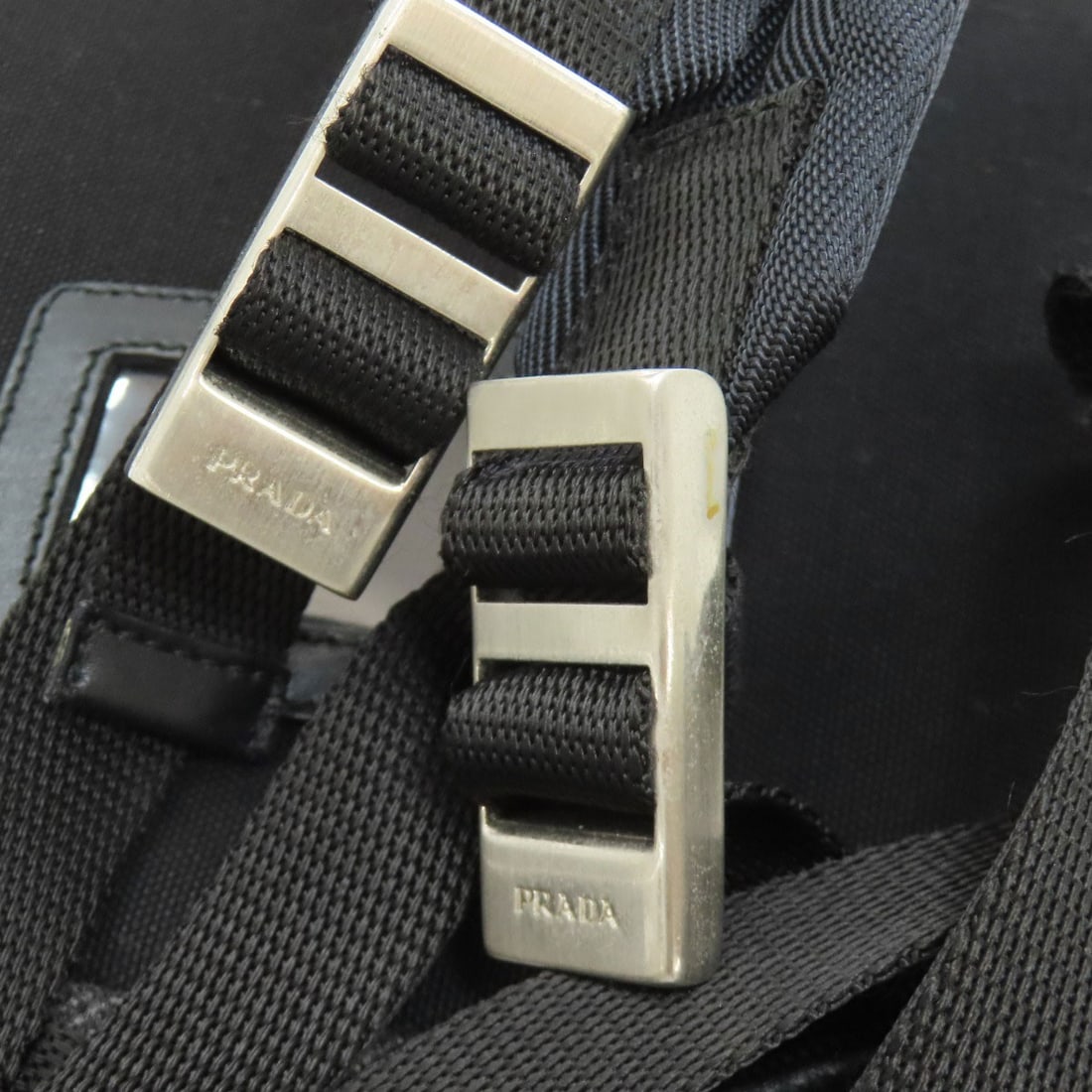 Logo Hardware Backpack Wool Daypack Prada - 16