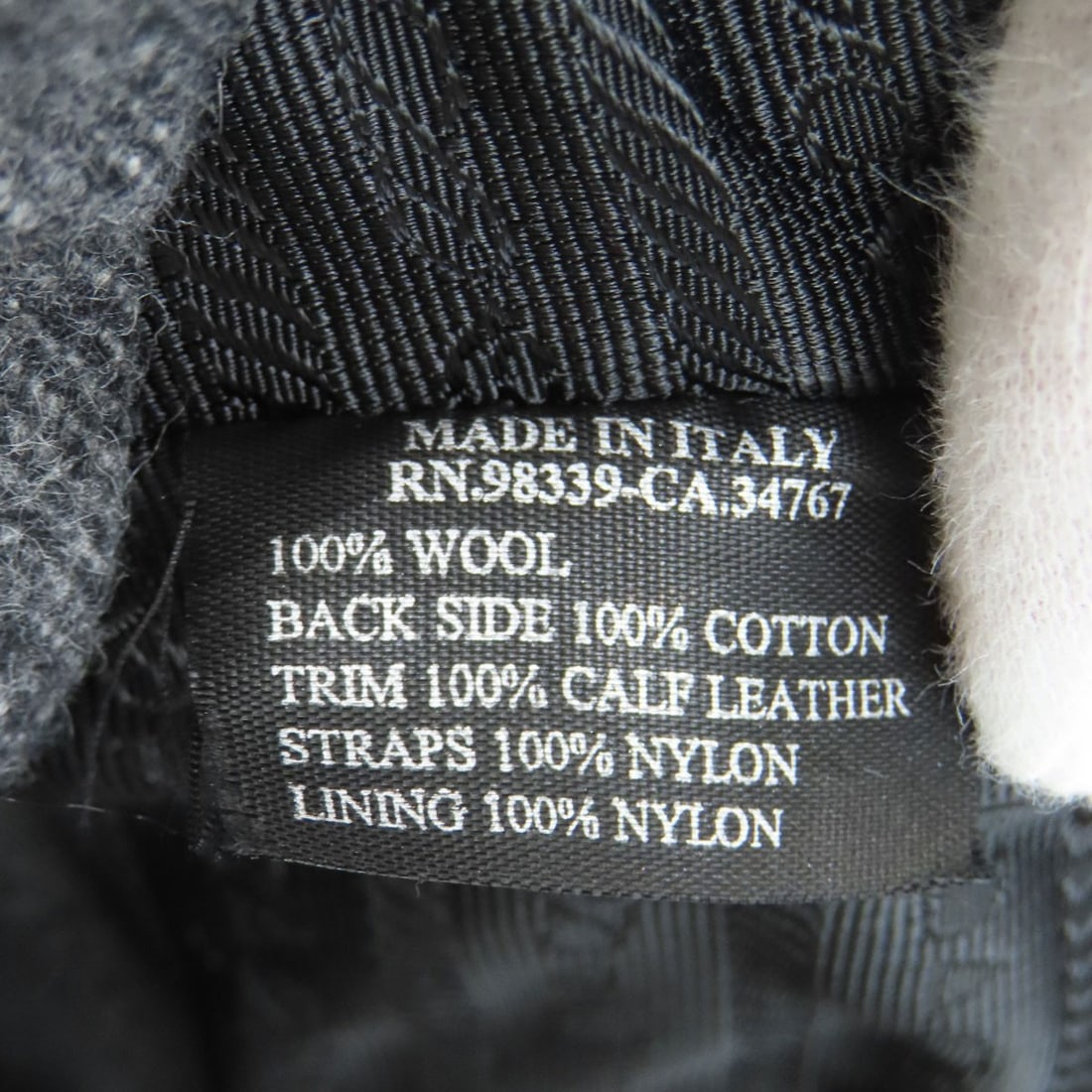 Logo Hardware Backpack Wool Daypack Prada - 8