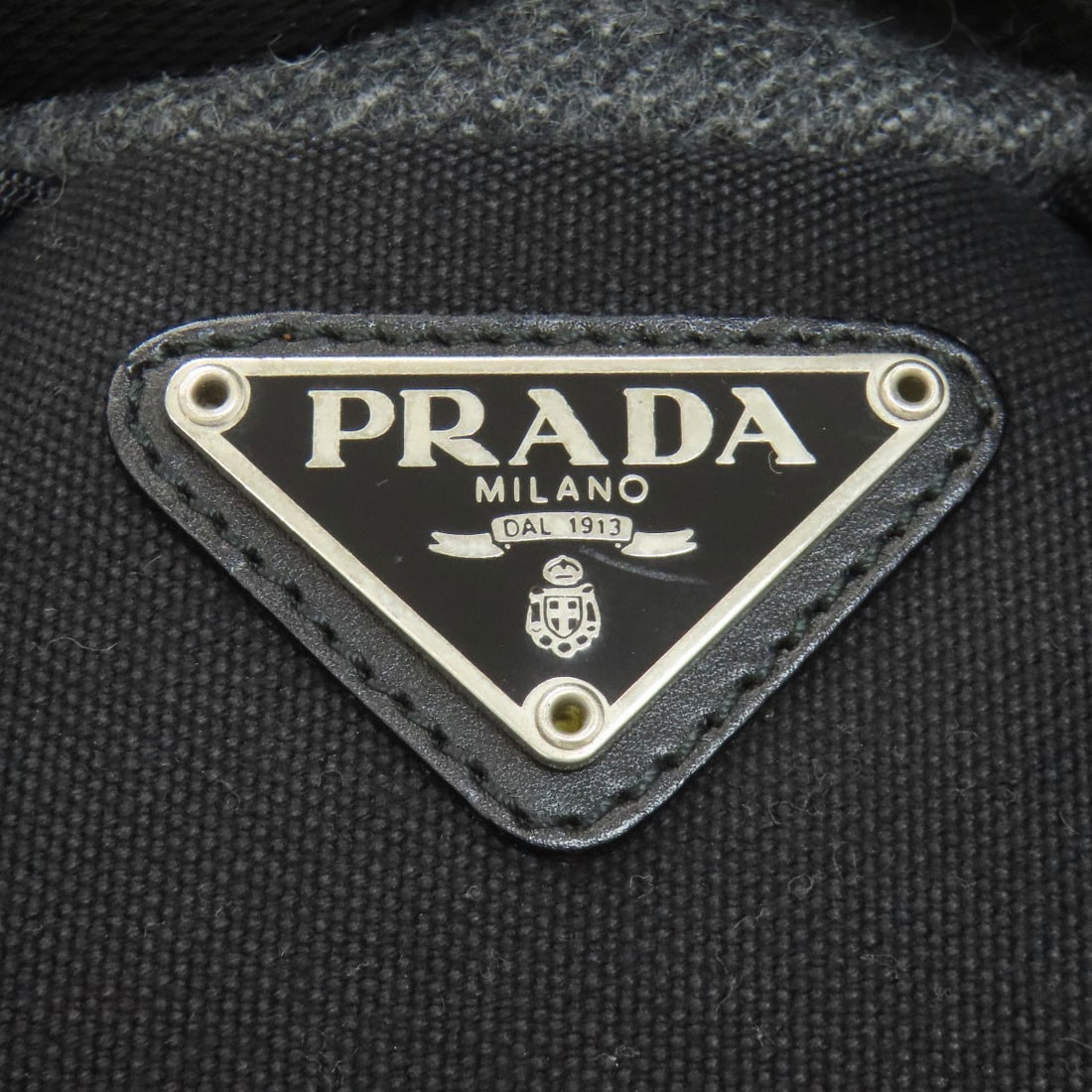 Logo Hardware Backpack Wool Daypack Prada - 9