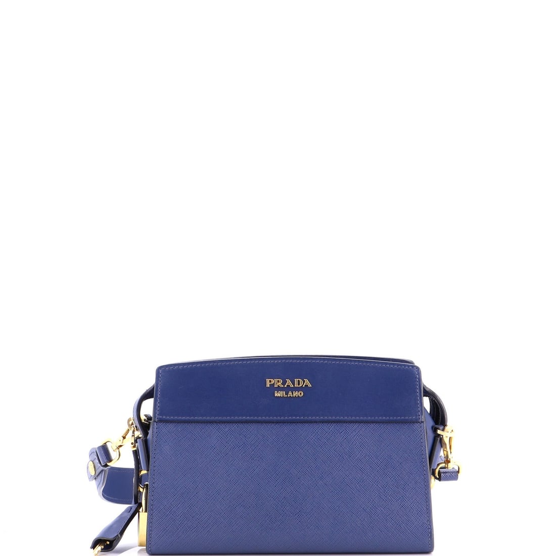 Saffiano small crossbody bag esplanade with city calf prada: Saffiano small crossbody bag esplanade with city calf prada The Prada Esplanade Crossbody Bag in Blue features Saffiano leather and a City Calf detail, adding an edgy touch to its classic design.