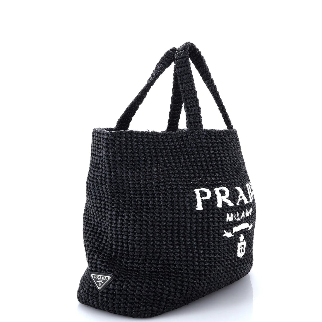 Prada Logo Tote Raffia Large - 2
