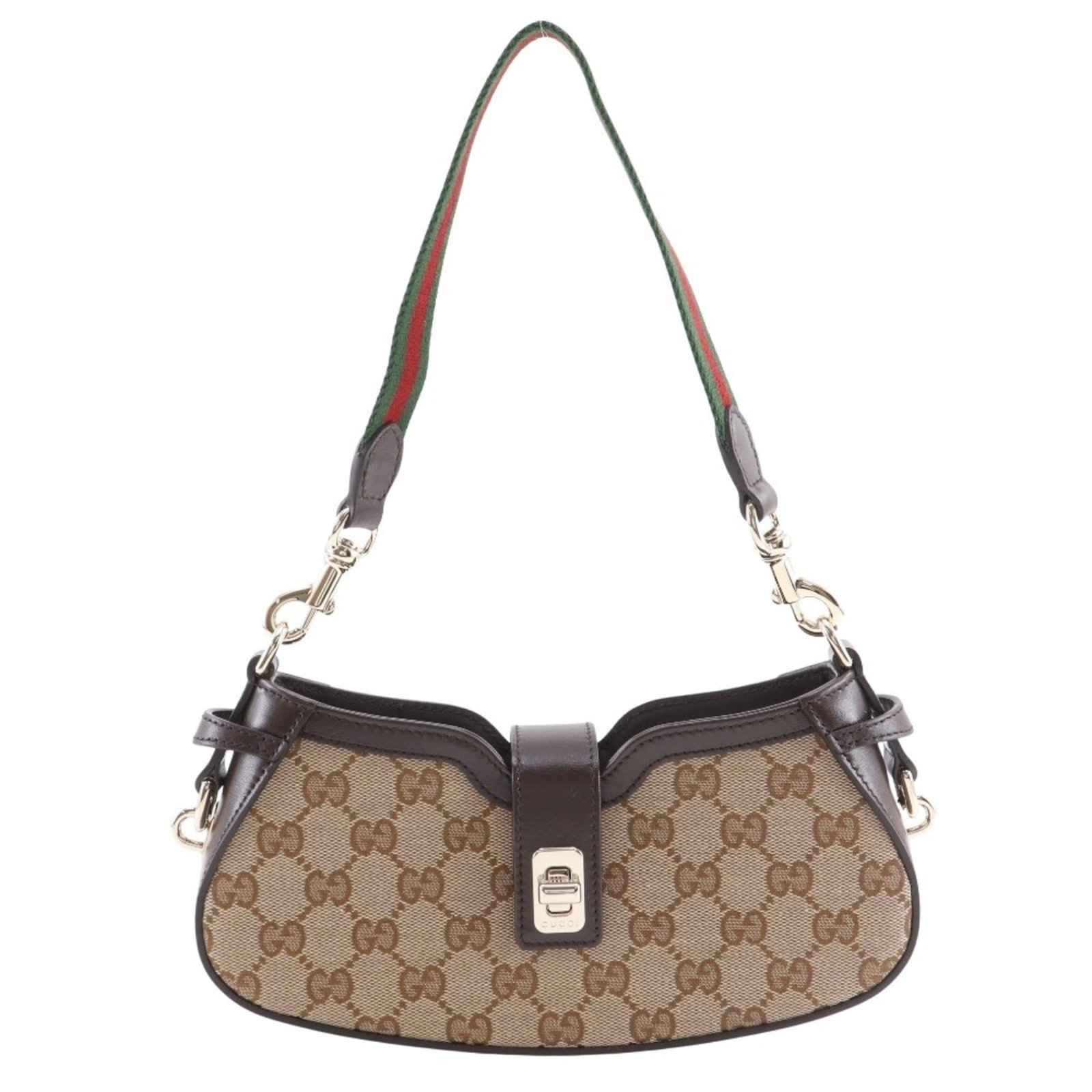 Shoulder Bag Canvas by Gucci: Shoulder Bag Canvas by Gucci This Gucci MPN 786015 Shoulder Bag features the iconic GG canvas material in brown, adding a touch of timeless elegance to any outfit. The bag comes with a dust bag and ad