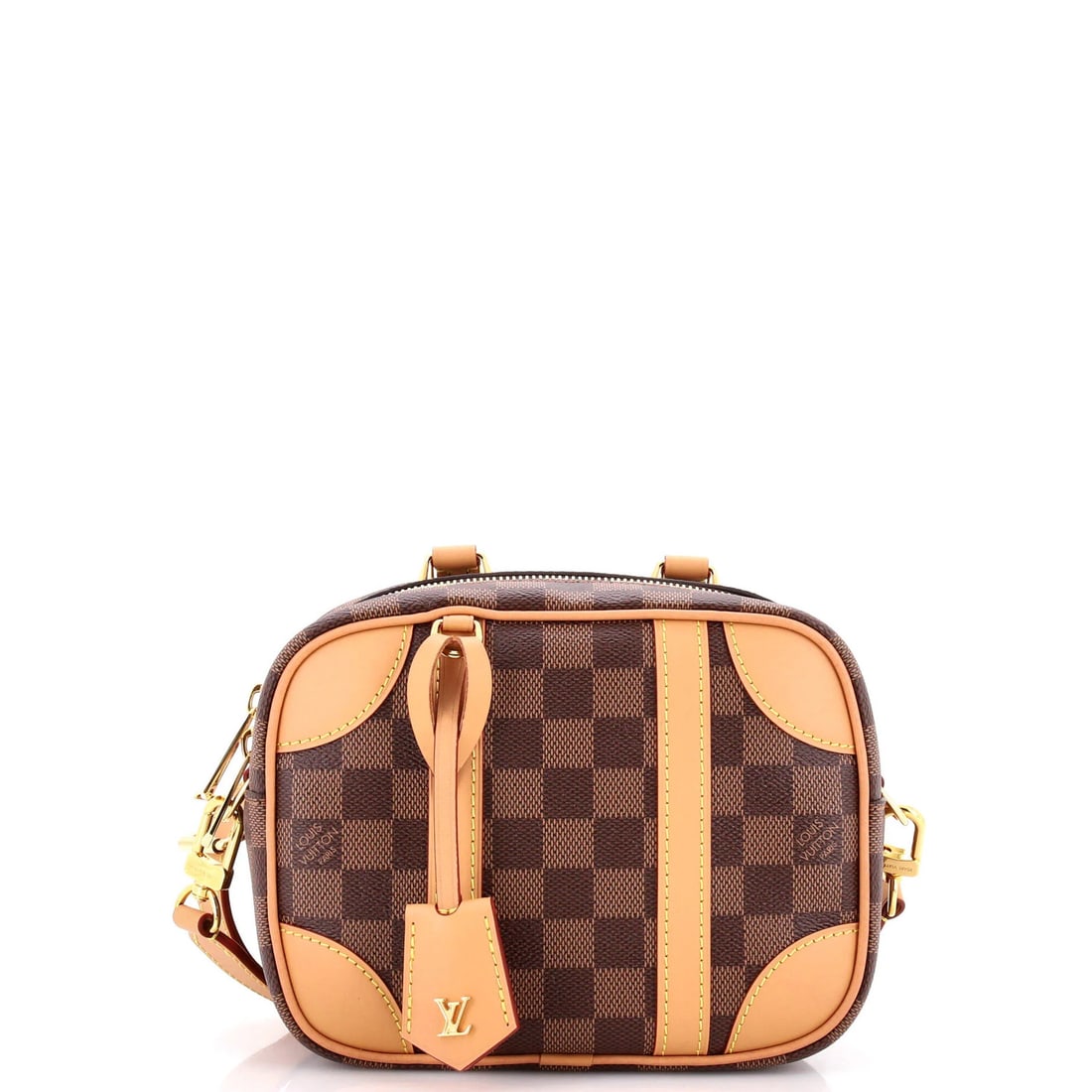 Valisette Handbag Souple Damier Leather BB with Louis Vuitton: Valisette Handbag Souple Damier Leather BB with Louis Vuitton The Louis Vuitton Valisette Souple Damier Leather BB handbag boasts a timeless design with its iconic canvas coated exterior in rich