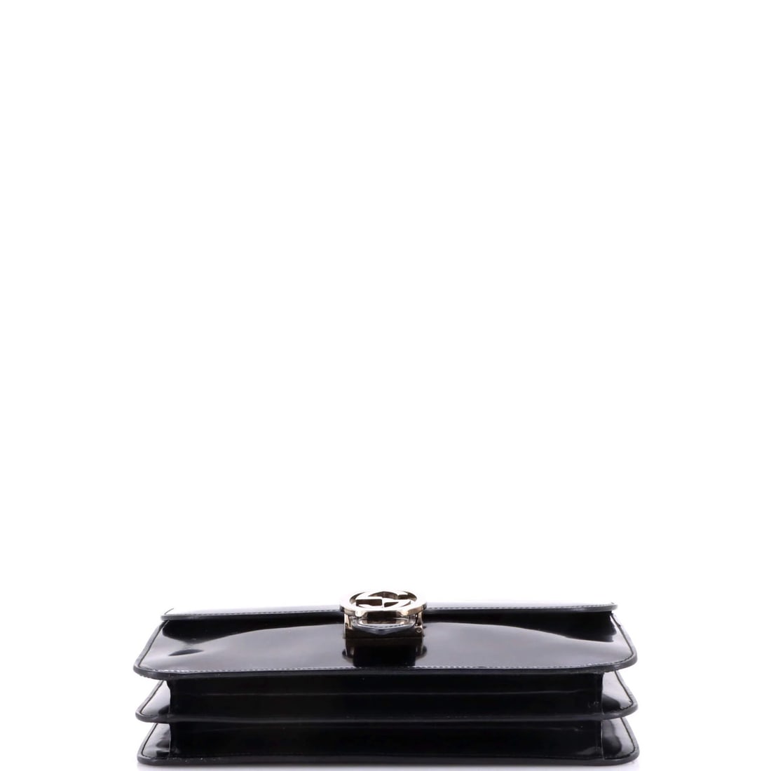 Patent medium interlocking shoulder bag Gucci - 4