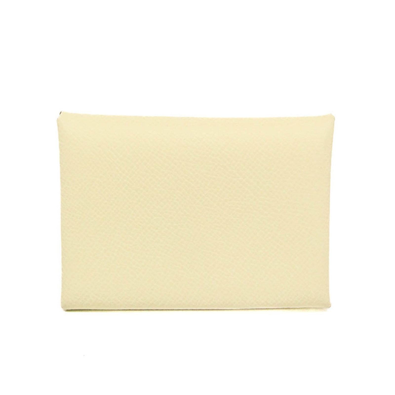 Epsom Leather Card Case Hermes: Epsom Leather Card Case Hermes Epsom leather card case by Hermes, crafted in France with a timeless design. This Calvi Duo Chevre model boasts a rich cream color and features high-quality Epsom leathe