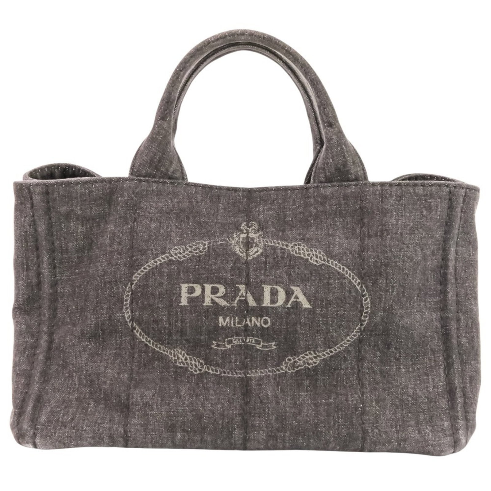 Tote bag canapa Prada: Tote bag canapa Prada Canapa Prada tote bag in black, measuring 21.5cm x 34.5cm x 22cm, offers a sleek and sophisticated design. The canapa material provides a unique texture, while the compact size
